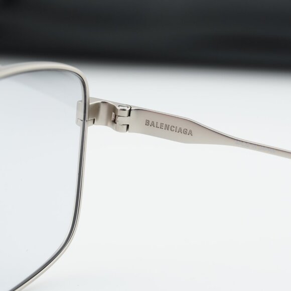 Balenciaga BB0418SK 004 Square Sunglasses - Silver/Grey main image 7
